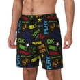 thumbnail image 1 of Haiem Pixel Game Mens Swim Trunks with Compression Liner 2 in 1 Swimming Shorts Stretch Swimwear Quick Dry,Board Shorts-Small, 1 of 9
