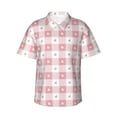 thumbnail image 1 of Haiem Plaid Heart Printed Hawaiian Shirt for Men - Men’s Casual Beach Summer Shirts - Stretch Fabric with Modern Fit-Large, 1 of 7