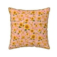 thumbnail image 1 of Haiem Plaid Sunflower Print Velvet Soft Solid Decorative Square Throw Pillow Covers Set with Elegant Piping Christmas Cushion Case for Sofa Bedroom Car-16"x16", 1 of 8