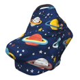 thumbnail image 1 of Haiem Planets and Stars Baby Nursing Cover & Nursing Poncho - Multi Use Cover for Baby Car Seat Canopy, Stroller Cover, 360°Full Privacy Breastfeeding Coverage, 1 of 9