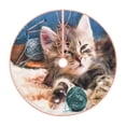 thumbnail image 1 of Haiem Playful Cat Pattern Christmas Tree Skirt Merry Christmas Party Christmas Tree Decoration,New Year Decorations-48", 1 of 6