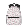 thumbnail image 1 of Haiem Playing Rabbit Lightweight Backpack for School, Classic Basic Water Resistant Casual Daypack for Travel with Bottle Side Pockets, 1 of 8