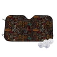 thumbnail image 1 of Haiem Polynesian Turtles Car Windshield Sun Shade - Blocks UV Rays Sun Visor Protector, Sunshade to Keep Your Vehicle Cool, Universal Fit SUV Van Sedan-Medium, 1 of 7