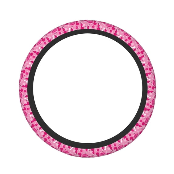 Haiem Poodle Dog Print Steering Wheel Cover 15 Inches for Women Men, Neoprene Anti-Slip Cute Car Steering Wheel Grip Wrap Car Accessories Protective Case Cover for Vehicle Truck SUV