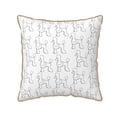 thumbnail image 1 of Haiem Poodle Dog Print Velvet Soft Solid Decorative Square Throw Pillow Covers Set with Elegant Piping Christmas Cushion Case for Sofa Bedroom Car-16"x16", 1 of 8