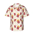 thumbnail image 1 of Haiem Popcorn Printed Hawaiian Shirt for Men - Men’s Casual Beach Summer Shirts - Stretch Fabric with Modern Fit-Medium, 1 of 7