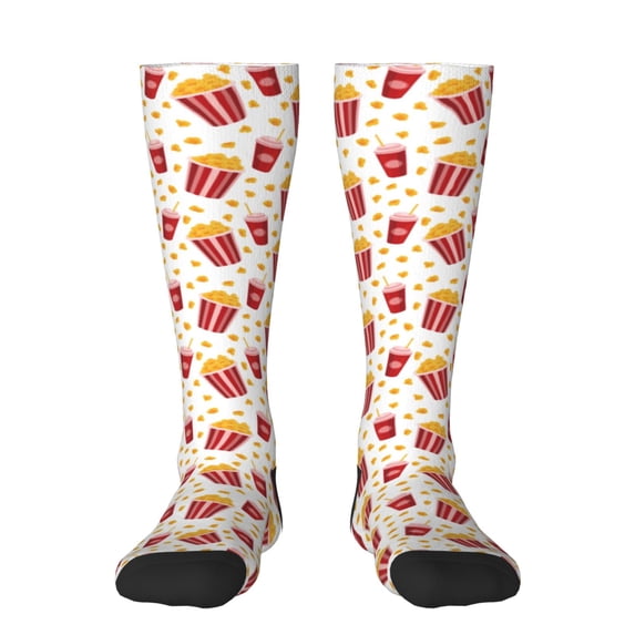 Haiem Popcorn Socks, Funny Novelty Crazy Design Cotton Socks Sports Socks Knee High Socks For Men, Women,1Pairs - Gift For Working Friends