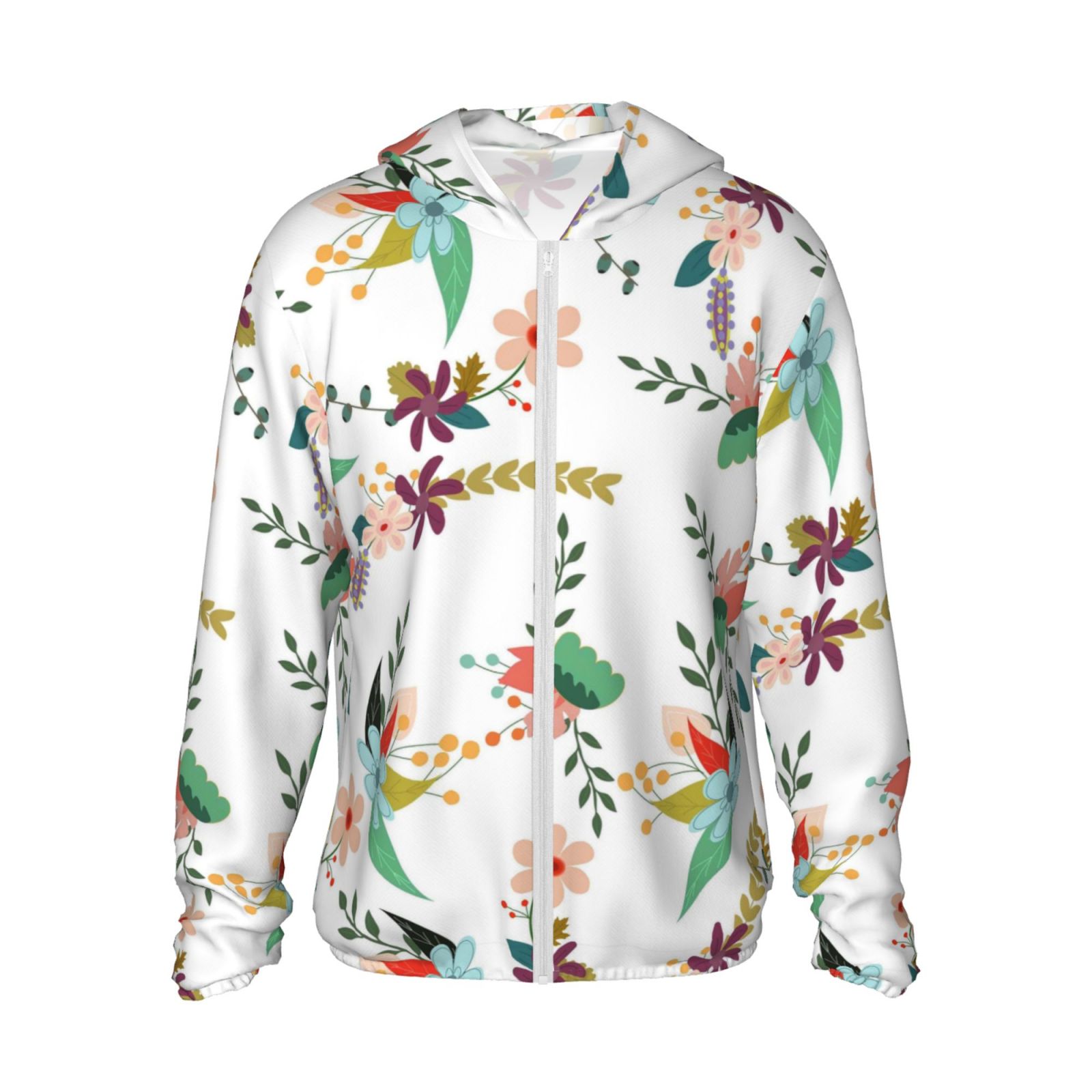 Haiem Pretty Floral With Leaves UPF 50+ Fishing Shirts for Men Long ...