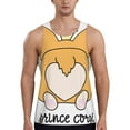 thumbnail image 1 of Haiem Prince Corgi Dog Men Workout Tank Top Gym Bodybuilding Sleeveless Muscle T Shirts Athletic Tank Breathable Workout Shirt-Medium, 1 of 8