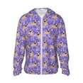 thumbnail image 1 of Haiem Pugs and Flowers UPF 50+ Fishing Shirts for Men Long Sleeve UV Sun Protection Hoodie Non-Mask Outdoor Hiking Shirts, 1 of 9