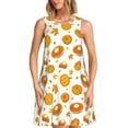 thumbnail image 1 of Haiem Pumpkin Maple Leaves for Women’s Summer Dresses – Casual Sleeveless Tank Loose Sundress, Lightweight Beach Dress, 1 of 7