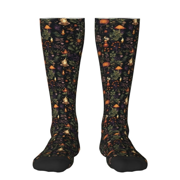 Haiem Pumpkin Plant Garden Socks, Funny Novelty Crazy Design Cotton Socks Sports Socks Knee High Socks For Men, Women,1Pairs - Gift For Working Friends
