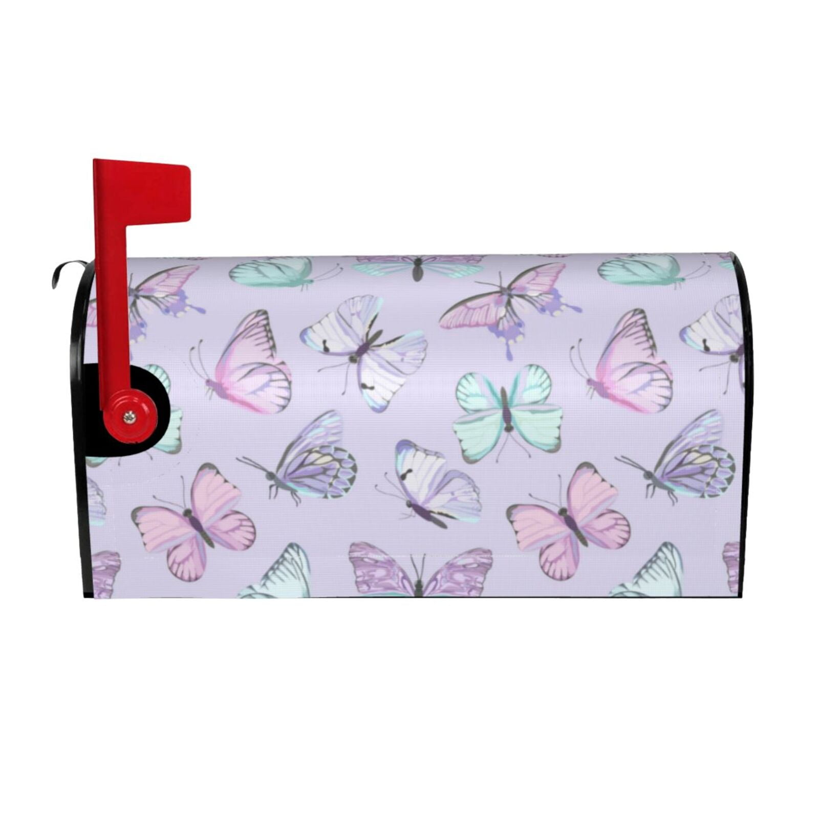 Haiem Purple Butterfly Mailbox Covers ,Mailbox Wraps Post