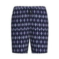 thumbnail image 1 of Haiem Purple and Blue Squares Men's Pajama Short with Soft Woven Cotton Elastic Waistband Sleep Short-Large, 1 of 9