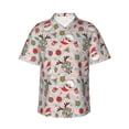 thumbnail image 1 of Haiem Quirky Santa Reindeer Retro Wave Printed Hawaiian Shirt for Men - Men’s Casual Beach Summer Shirts - Stretch Fabric with Modern Fit-Medium, 1 of 7