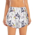 thumbnail image 1 of Haiem Rabbit And Butterfly Women's 2 in 1 Running Shorts - Lightweight Athletic Workout Gym Yoga Breathable Sports Shorts Liner with Phone Pockets-Medium, 1 of 9