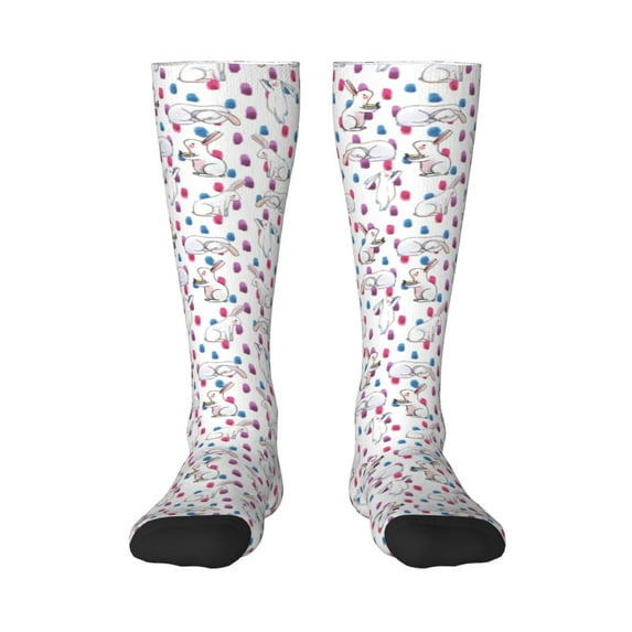Haiem Rabbit Eating Socks, Funny Novelty Crazy Design Cotton Socks Sports Socks Knee High Socks For Men, Women,1Pairs - Gift For Working Friends