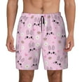 thumbnail image 1 of Haiem Rabbit Face Mens Swim Trunks with Compression Liner 2 in 1 Swimming Shorts Stretch Swimwear Quick Dry,Board Shorts-Medium, 1 of 9