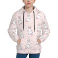 thumbnail image 1 of Haiem Rabbit Pattern Boys Hoodie, Youth Pullover Hooded Sweatshirt, Kangaroo Pocket Hoodie for Kids Girls -X-Large, 1 of 6