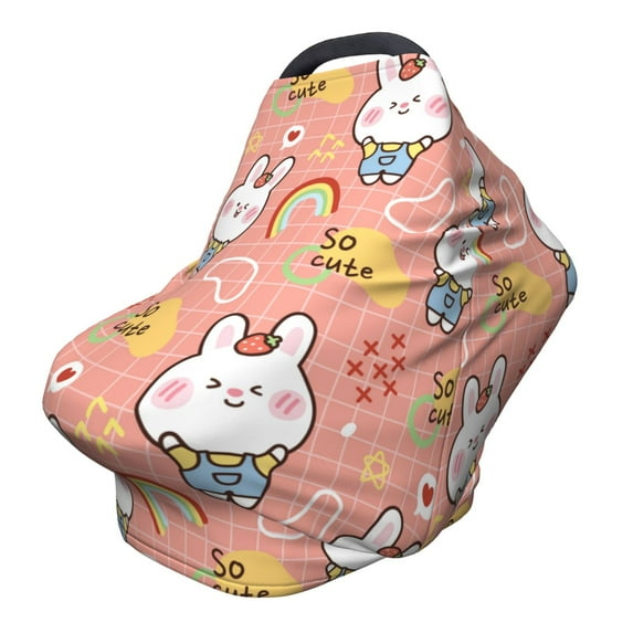 Haiem Rabbit So Cute Baby Nursing Cover & Nursing Poncho - Multi Use Cover for Baby Car Seat Canopy, Stroller Cover, 360°Full Privacy Breastfeeding Coverage