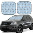 thumbnail image 1 of Haiem Rainbow Dinosaur Car Windshield Sun Shade (2 Pieces) Foldable Windshield Sun Shade Car Accessories for Truck SUV Pickup-Small, 1 of 7