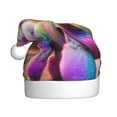 thumbnail image 1 of Haiem Rainbow Poodle Urban Street Pattern Santa Hat Confortable Velvet Christmas Hat for Christmas Party Favors Fit for Adults Men Women, 1 of 6