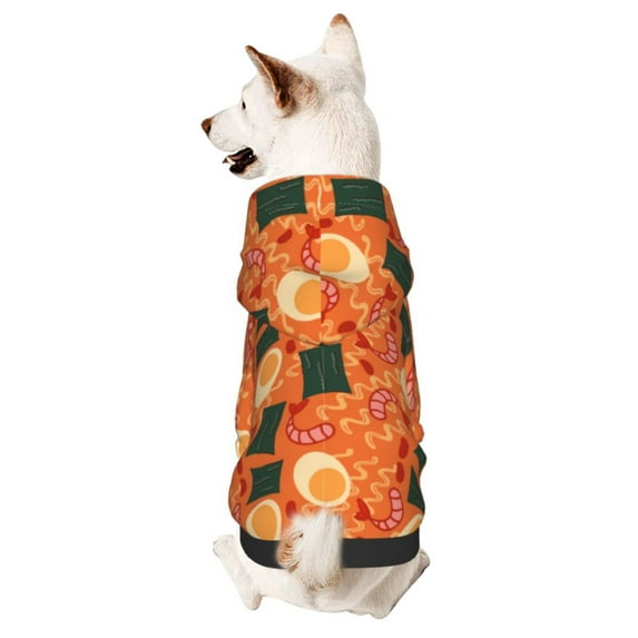 Haiem Ramen Noodle Soup for Winter Dog Hoodie Sweatshirts with Pockets Warm Dog Clothes for Small Dogs Chihuahua-XX-Large