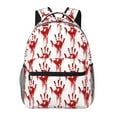 thumbnail image 1 of Haiem Red Bloody Scary Hands Printed School Backpack,Casual Travel Lightweight Backpack,Durable Comfortable Multifunctional Backpack,Laptop Backpack, 1 of 6