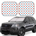 thumbnail image 1 of Haiem Red Blue Polka Dots Car Windshield Sun Shade (2 Pieces) Foldable Windshield Sun Shade Car Accessories for Truck SUV Pickup-Medium, 1 of 7