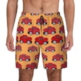 thumbnail image 1 of Haiem Red Cars Men'S Quick-Dry Swim Trunks: Comfortable Beach Shorts With Mesh Lining And Pockets - Ideal For Swimming And Sunbathing 3x-Large, 1 of 9