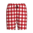 thumbnail image 1 of Haiem Red Checkboard Men's Pajama Short with Soft Woven Cotton Elastic Waistband Sleep Short-XX-Large, 1 of 9