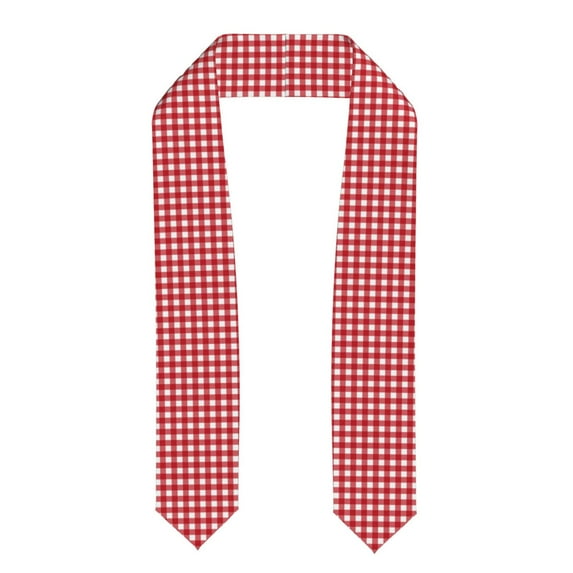 Haiem Red Checkboard Pattern Graduation Stole 2024 | Premium Satin Sash for Graduation Ceremony