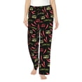 thumbnail image 1 of Haiem Red Chili Women's Pajama Pants Ultra Lightweight Pjs Bottoms Sleepwear Bottom Pants With Pocket Drawstring-Small, 1 of 7
