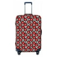 thumbnail image 1 of Haiem Red Floral Luggage Cover Printed Suitcase Covers for Luggage Elastic Washable Suitcase Protector Fits 18-32 Inch Luggage-Large, 1 of 9