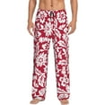 thumbnail image 1 of Haiem Red Flowers Men's Pajama Pants Ultra Lightweight Pjs Bottoms Sleepwear Bottom Pants with Pocket Drawstring-Medium, 1 of 9