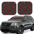 thumbnail image 1 of Haiem Red Ladybugs On Dark Background Car Windshield Sun Shade (2 Pieces) Foldable Windshield Sun Shade Car Accessories for Truck SUV Pickup-Small, 1 of 7