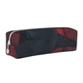 thumbnail image 1 of Haiem Red Moon Shark Sailboat Print Leather Pencil Case Art Supplies Case Zipper Pencil Pouch Stationery Storage Pencil Bag, 1 of 7