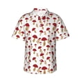 thumbnail image 1 of Haiem Red Mushroom Printed Hawaiian Shirt for Men - Men’s Casual Beach Summer Shirts - Stretch Fabric with Modern Fit-XX-Large, 1 of 7