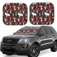 thumbnail image 1 of Haiem Red Mushrooms Car Windshield Sun Shade (2 Pieces) Foldable Windshield Sun Shade Car Accessories for Truck SUV Pickup-Large, 1 of 7