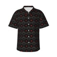 thumbnail image 1 of Haiem Red Poker Printed Hawaiian Shirt for Men - Men’s Casual Beach Summer Shirts - Stretch Fabric with Modern Fit-XX-Large, 1 of 9