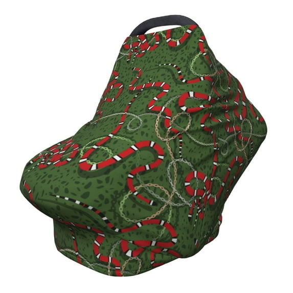 Haiem Red Snake Baby Nursing Cover & Nursing Poncho - Multi Use Cover for Baby Car Seat Canopy, Stroller Cover, 360°Full Privacy Breastfeeding Coverage