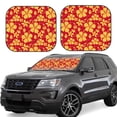 thumbnail image 1 of Haiem Red Vintage Flowers Car Windshield Sun Shade (2 Pieces) Foldable Windshield Sun Shade Car Accessories for Truck SUV Pickup-Large, 1 of 7
