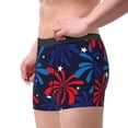 thumbnail image 1 of Haiem Red White Blue Fireworks Men's Boxer Briefs, Every Day Comfort Stretch Cotton Moisture-Wicking Underwear-Large, 1 of 8