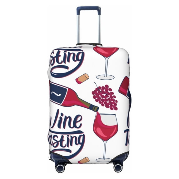 Haiem Red Wine Glass Bottle Luggage Cover,Durable, Washable Suitcase Protector With Anti-Scratch Technology - Keep Your Luggage Looking New X-Large