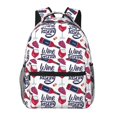thumbnail image 1 of Haiem Red Wine Glass Bottle Printed School Backpack,Casual Travel Lightweight Backpack,Durable Comfortable Multifunctional Backpack,Laptop Backpack, 1 of 5