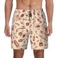 thumbnail image 1 of Haiem Red Wine Mens Swim Trunks with Compression Liner 2 in 1 Swimming Shorts Stretch Swimwear Quick Dry,Board Shorts-3X-Large, 1 of 9