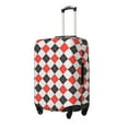 thumbnail image 1 of Haiem Red and black argyle Pattern Luggage Cover Printed Suitcase Covers for Luggage Elastic Washable Suitcase Protector Fits 18-32 Inch Luggage-Medium, 1 of 7
