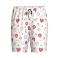 thumbnail image 1 of Haiem Red coral and scallop seashell Men's Pajama Short with Soft Woven Cotton Elastic Waistband Sleep Short-3X-Large, 1 of 9
