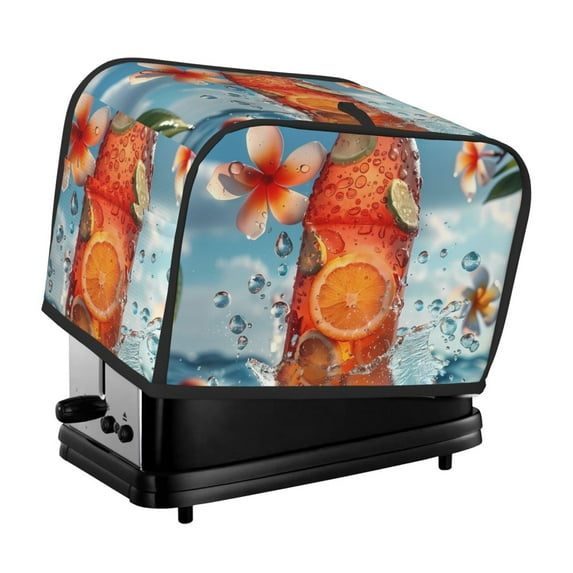 Haiem Refreshing Citrus Splash Print Toaster Covers 2 Slice Wide Slot,Bread Dust Cover & Fingerprint Protection,Bread Machine Cover,Appliance Covers