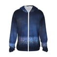 thumbnail image 1 of Haiem Retro Blue Glitter UPF 50+ Fishing Shirts for Men Long Sleeve UV Sun Protection Hoodie Non-Mask Outdoor Hiking Shirts, 1 of 9